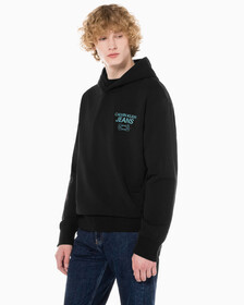Buy 남성 퓨처 갤럭시 로고 후디 in color CK BLACK