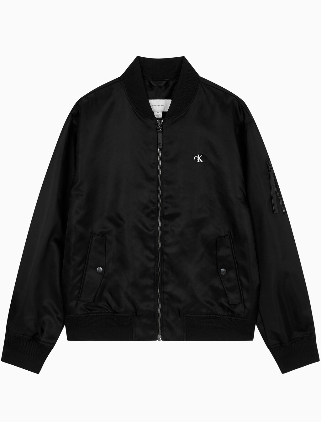 Buy 남성 나일론 보머자켓 in color BLACK