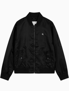 Buy 남성 나일론 보머자켓 in color BLACK