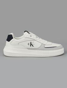 Buy 남성 말모메타 청키 컵솔 레더 in color Bright White/Navy/Grey