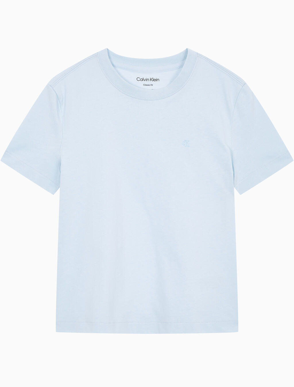 Buy 여성 릴렉스핏 아카이브 로고 크루넥 반팔 티셔츠 in color LIGHT BLUE