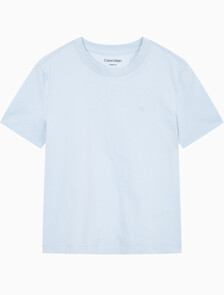 Buy 여성 릴렉스핏 아카이브 로고 크루넥 반팔 티셔츠 in color LIGHT BLUE