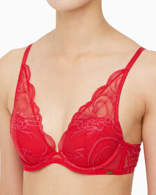 Buy 여성 CK 블랙 드래곤 레이스 AF 플런지 브라 in color ROUGE