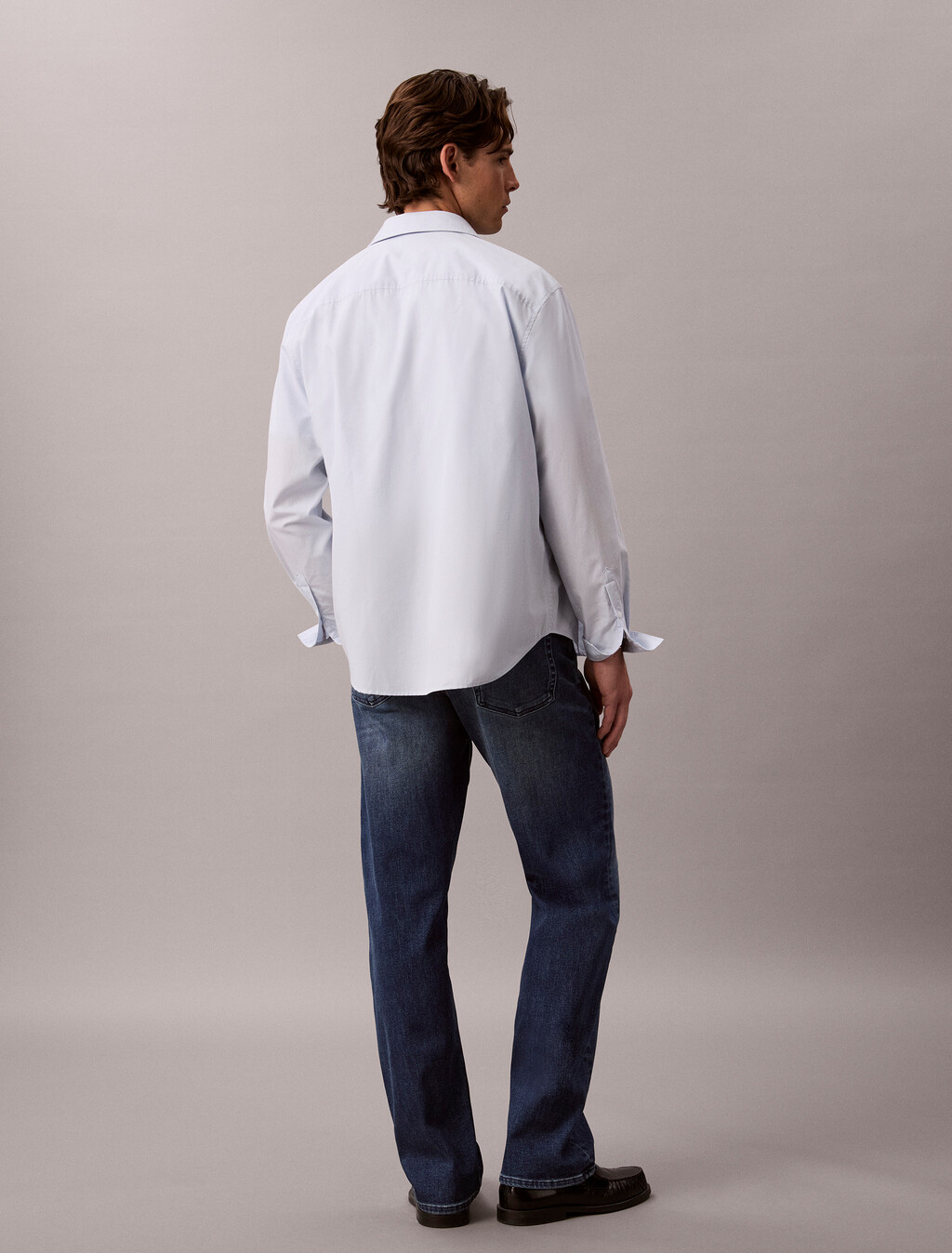 Buy 남성 90s 스트레이트 다크 블루 문 써모 데님 in color Denim Blue