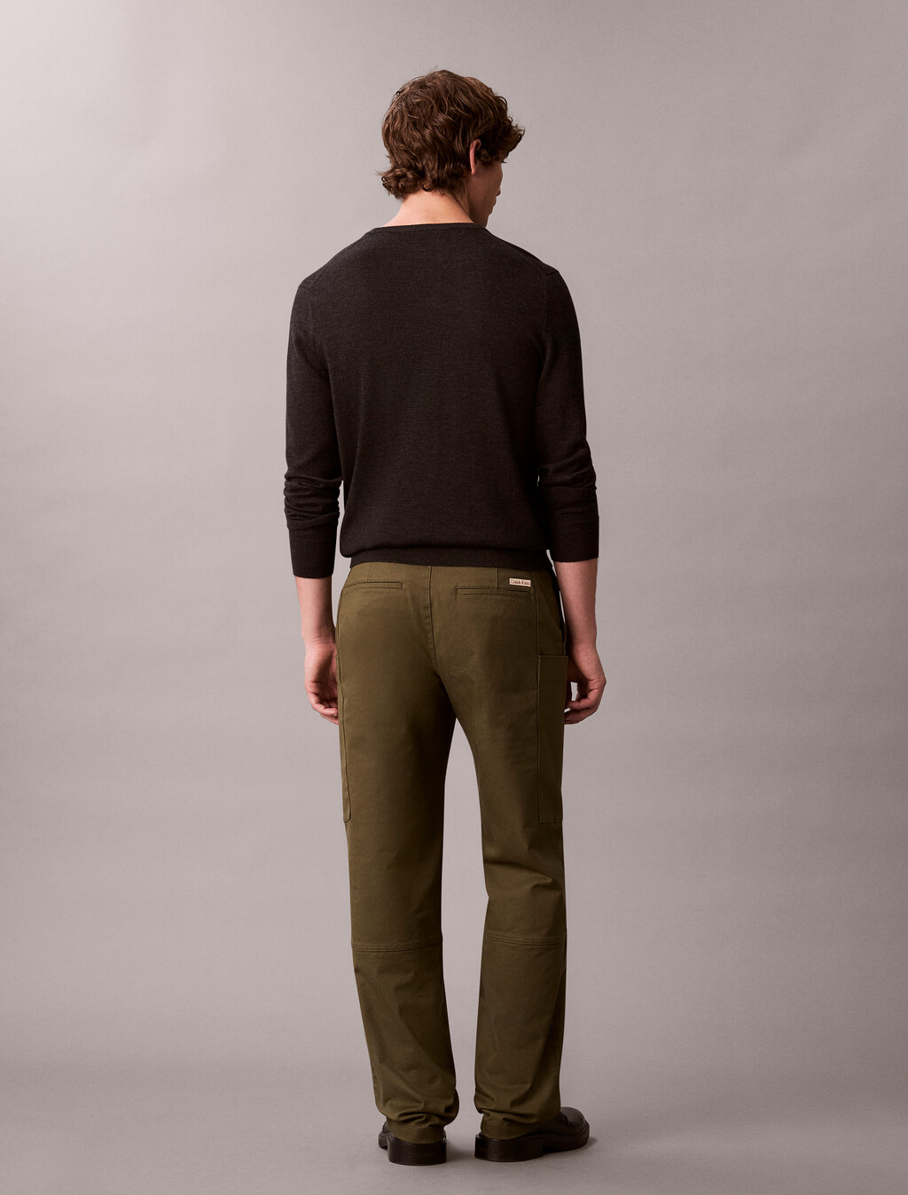 Buy 남성 90S 스트레이트핏 코튼 워크웨어 팬츠 in color Khaki