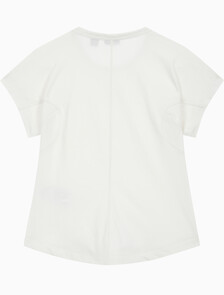 Buy 여성 슬림핏 숏 슬리브 티셔츠 in color WHITE