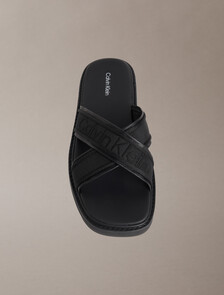 Buy 남성 럭서 SQ 몰디드 엑스크로스 샌들 in color BLACKWHITE