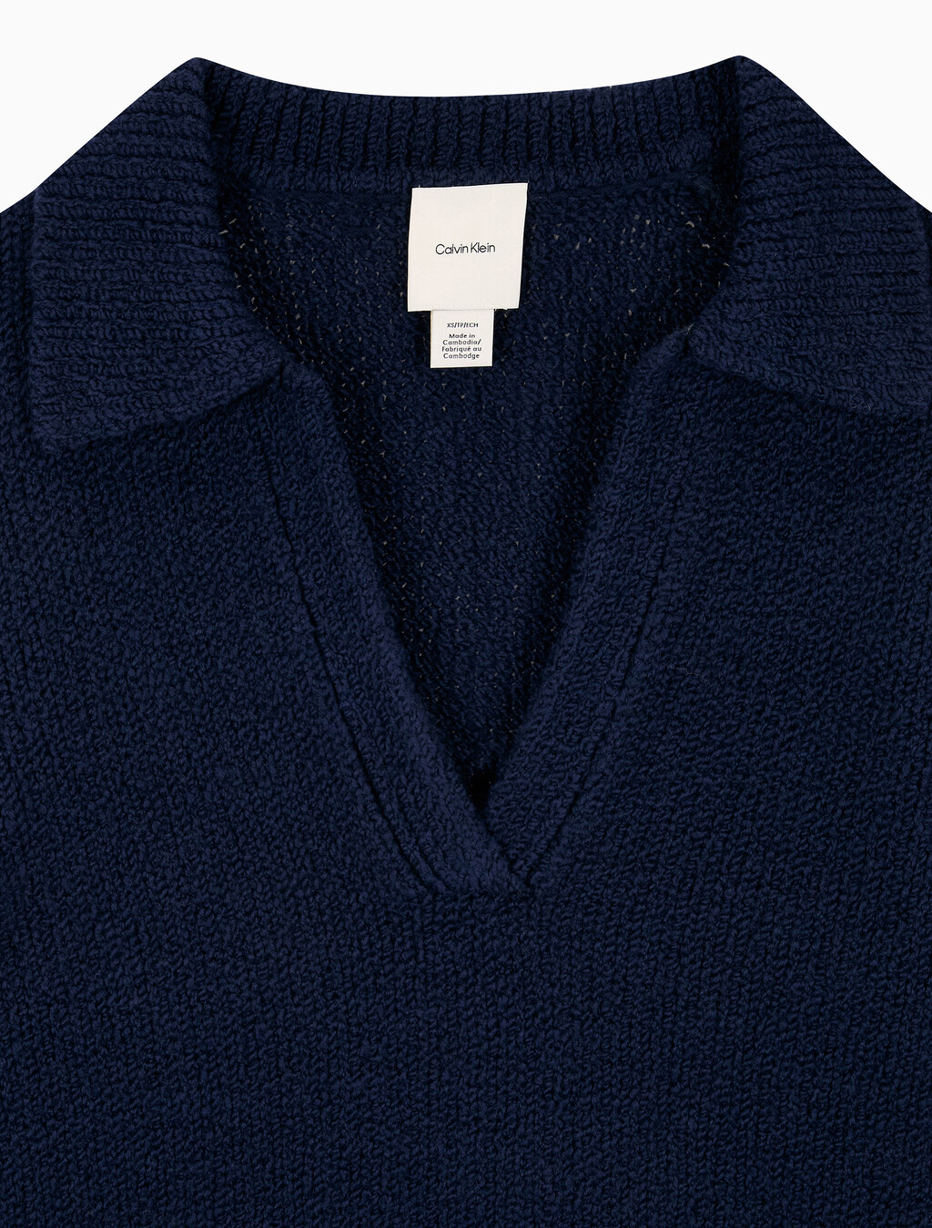 Buy 여성 L/S 부클레 폴로 in color DARK SAPPHIRE
