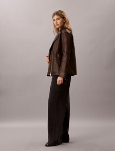 Buy 여성 폭스레더 모토 자켓 in color Brown