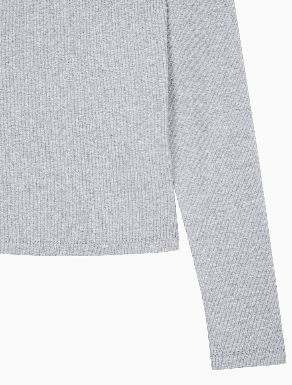 Buy 여성 모노그램 롱슬리브 헨리넥 티셔츠 in color HEROIC GREY HEATHER