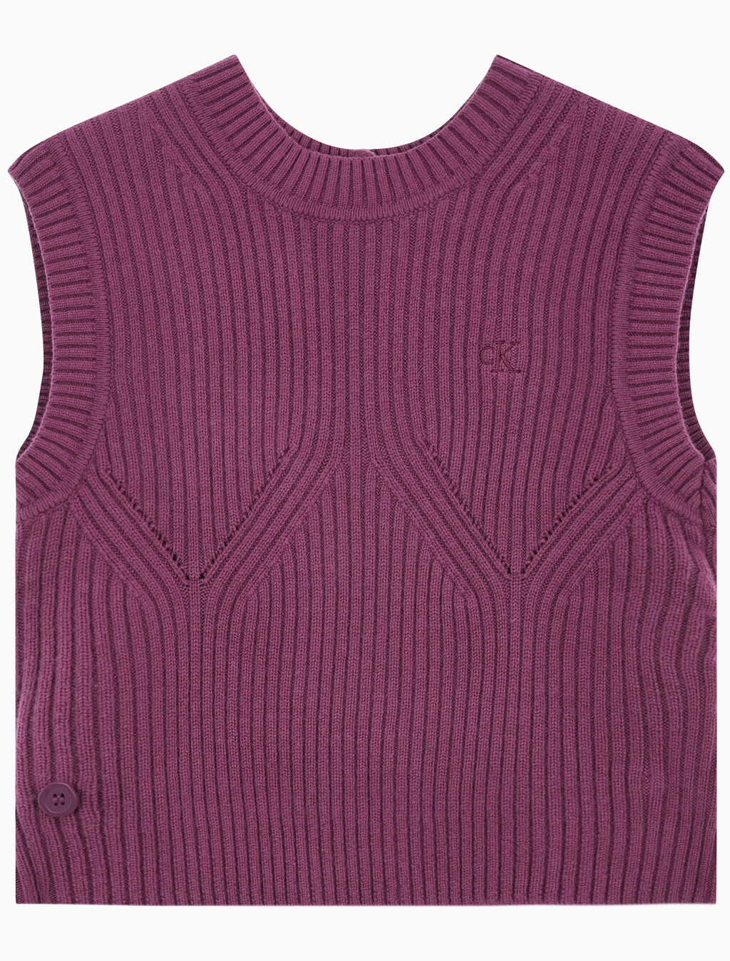 Buy 여성 캐시미어 백 디테일 탱크 in color AMARANTH 
