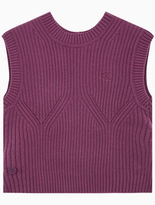 Buy 여성 캐시미어 백 디테일 탱크 in color AMARANTH 