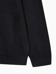 Buy 남성 릴렉스핏 크루넥 스웨터 가디건 in color CK BLACK