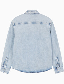 Buy 남성 레귤러핏 라이트블루 데님 셔츠 in color CHALKY BLUE