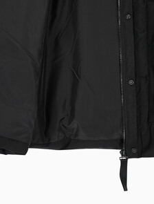 Buy 여성 숏랭스 스탠드 카라 푸퍼 다운 재킷 in color CK BLACK