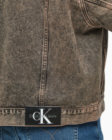 Buy 남성 박시 데님 자켓 in color MID BLUE BACK EMBRO