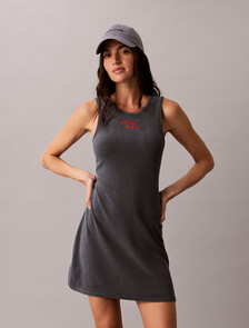 Buy 여성 타올 로고 미니드레스 in color DARK GREY