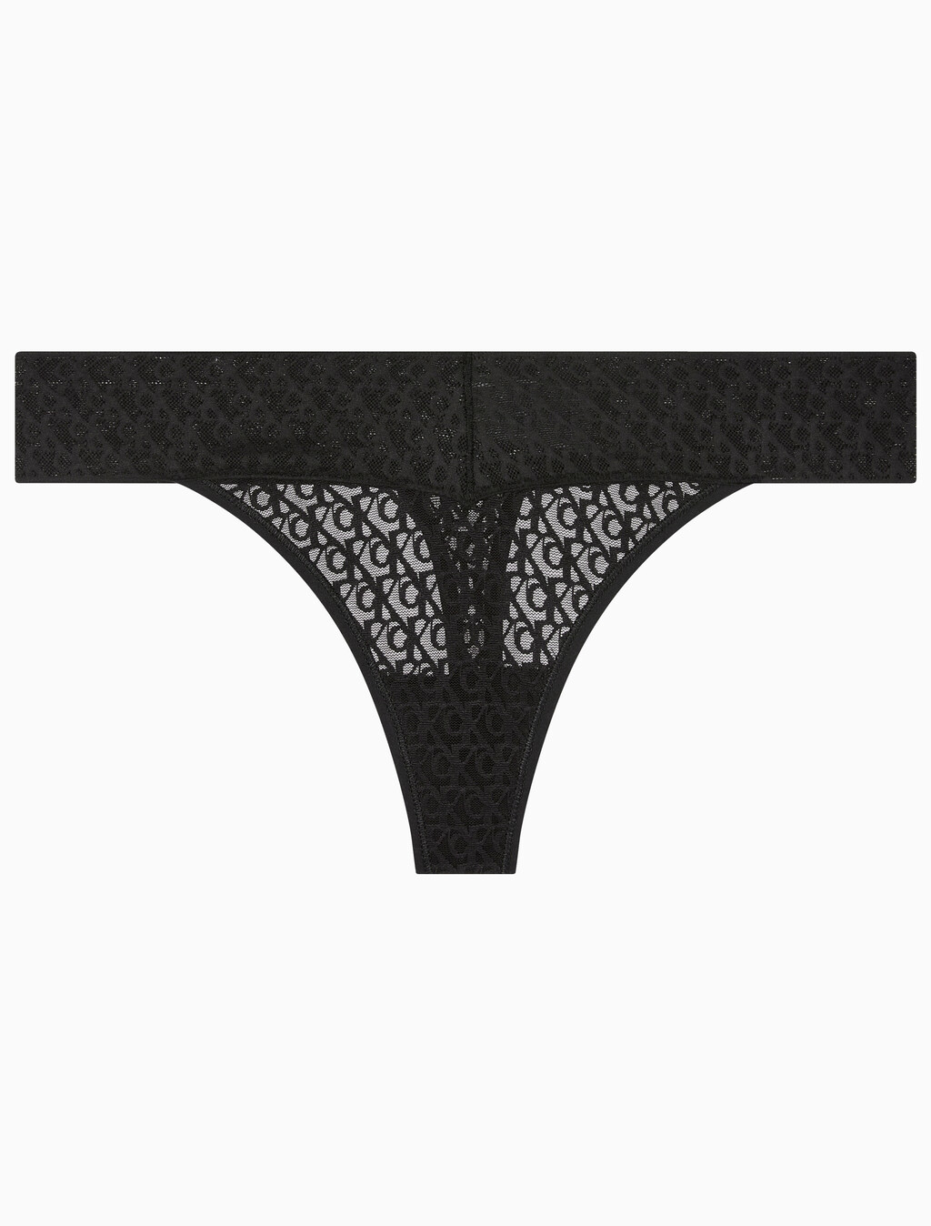 Buy 여성 CK 로고 레이스 트림 로우라이즈 T팬티 in color BLACK