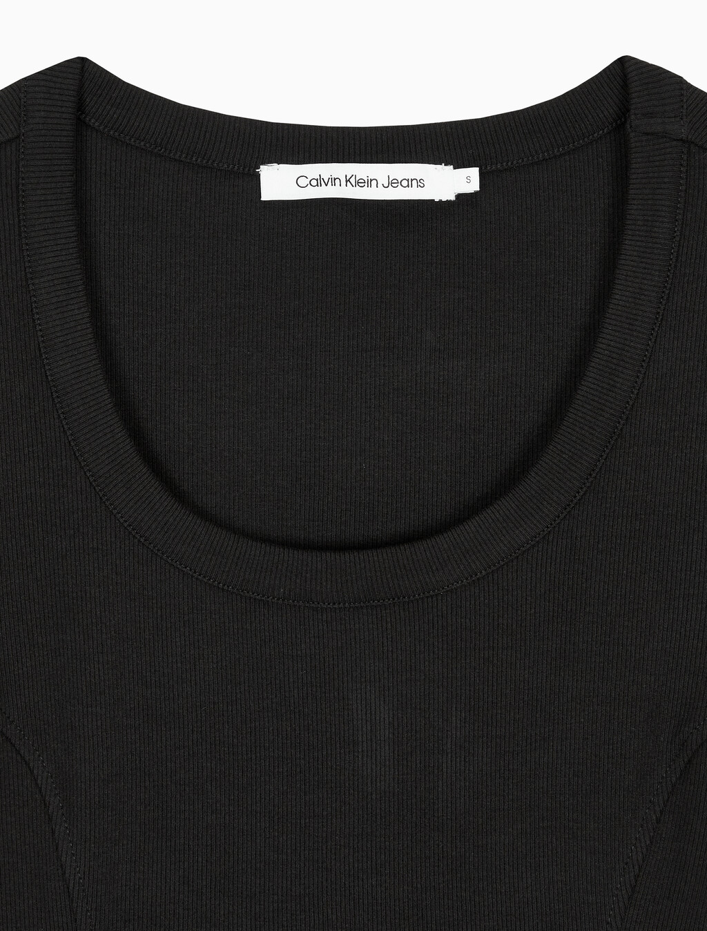 Buy 여성 립 오픈 백 크롭 탑 in color CK BLACK