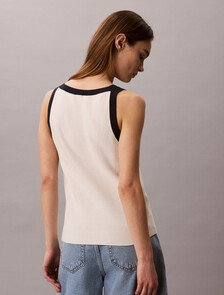 Buy 여성 우븐라벨 탱크 in color TOFU