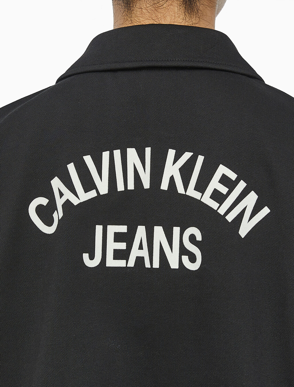 Buy 여성 바시티 폴로 넥 풀오버 스웻셔츠 in color CK BLACK