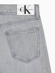 Buy 여성 로우라이즈 루즈핏  그레이  데님 in color GREY STEPPED RELEASE HEM