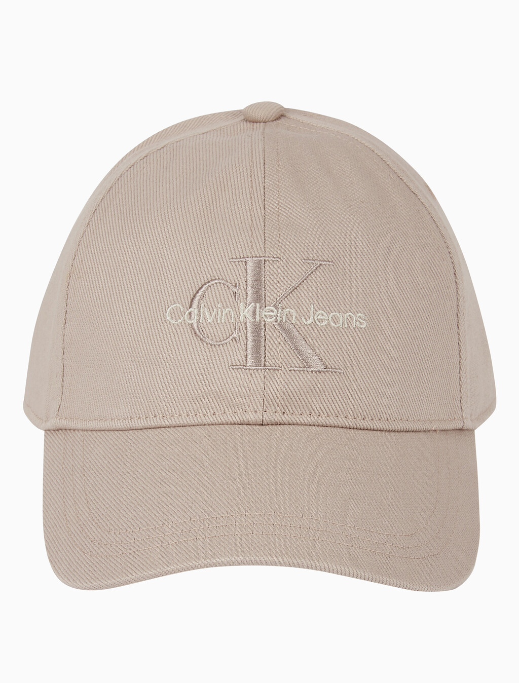 Buy 남녀공용 CKJ 모노그램 엠브로이더리 볼캡 in color BROWN