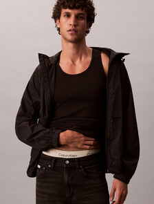 Buy 남성 AOP 나일론 윈드브레이커 자켓 in color BLACK