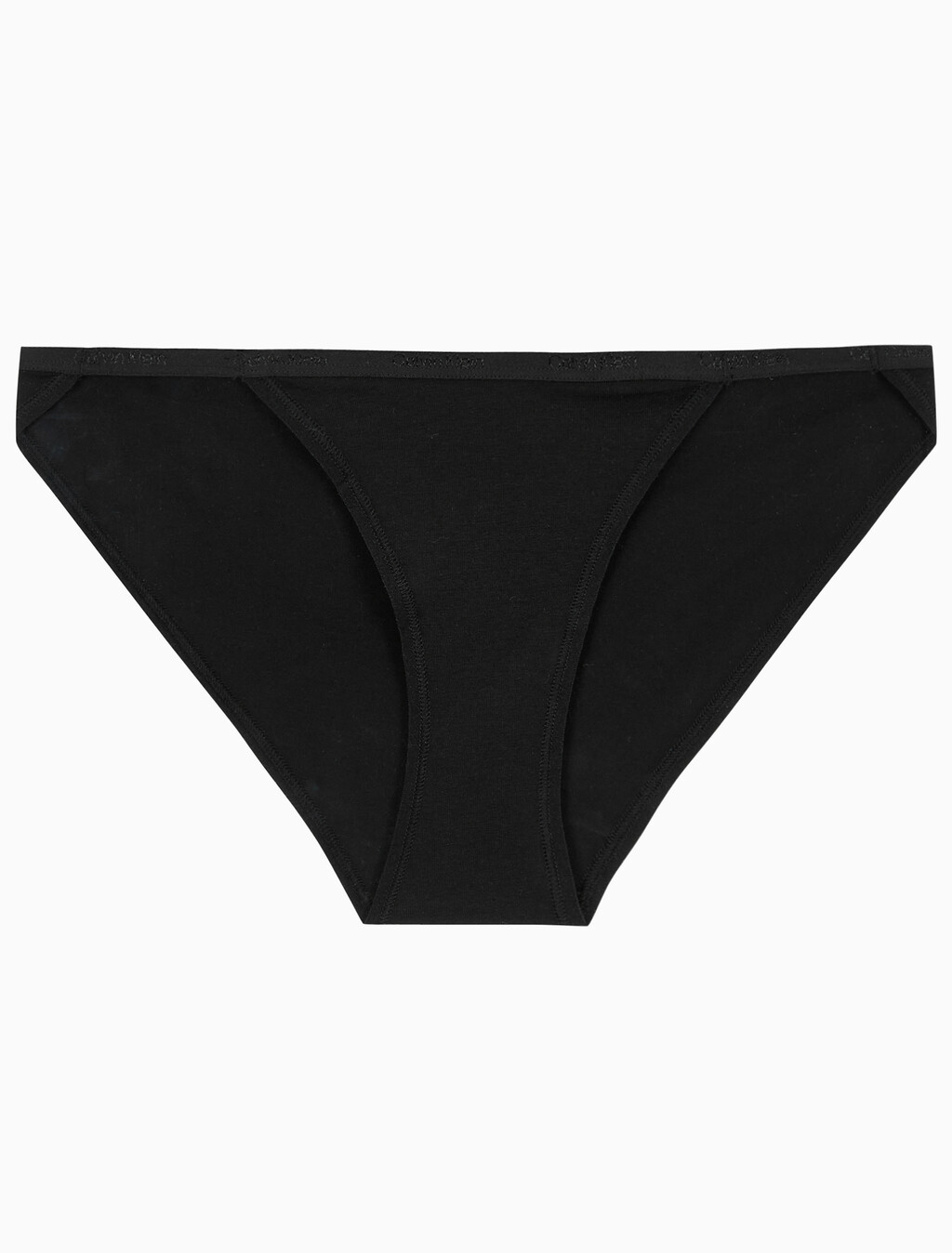 Buy 여성 CK 아이디얼 코튼 미드라이즈 하이레그 스트링 비키니 in color BLACK