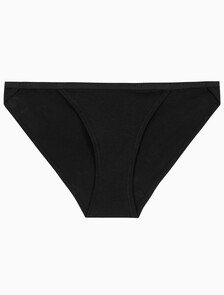 Buy 여성 CK 아이디얼 코튼 미드라이즈 하이레그 스트링 비키니 in color BLACK