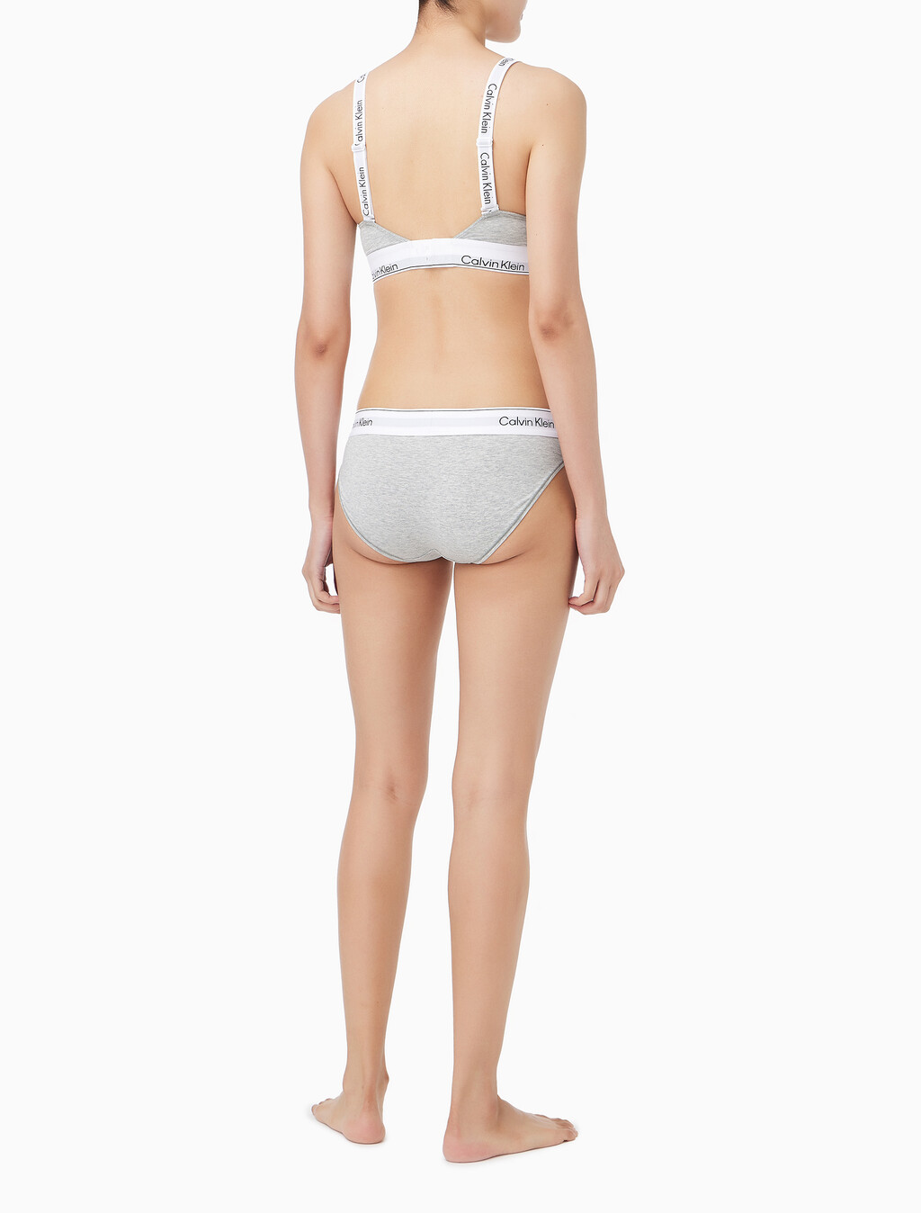 Buy 여성 아이콘 코튼 모달 브라렛 (H&E) in color GREY HEATHER