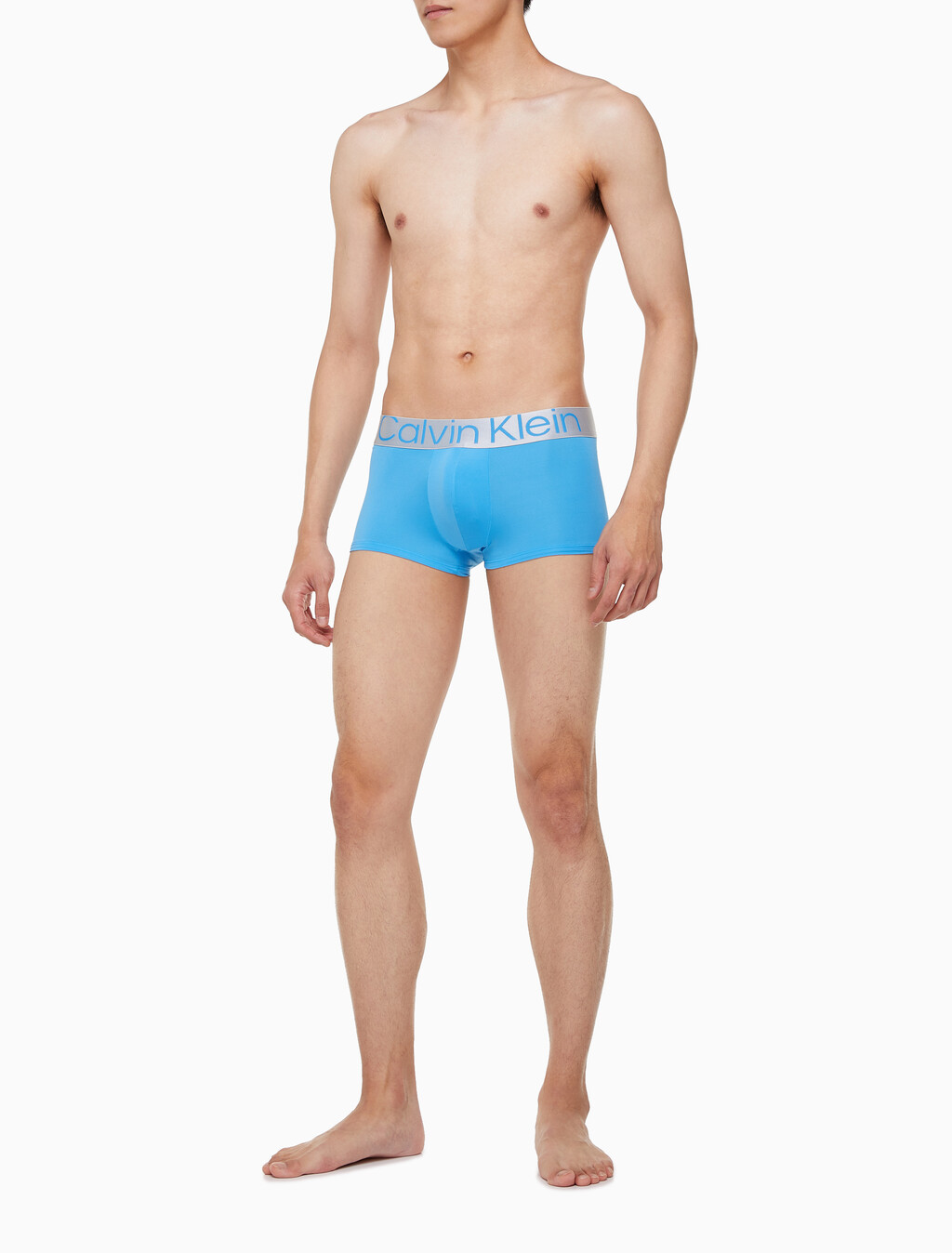 Buy 남성 CK 리컨시더드 스틸 마이크로 로우라이즈 드로즈 3PK in color MIDNIGHT BLUESIGNATURE BLUECLAY GREY