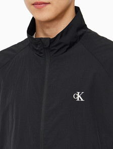 Buy 남성 에센셜 스탠드 카라 집업 자켓 in color CK BLACK