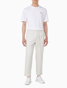 Buy 남성 코튼 린넨 밴딩 팬츠 in color CHALK