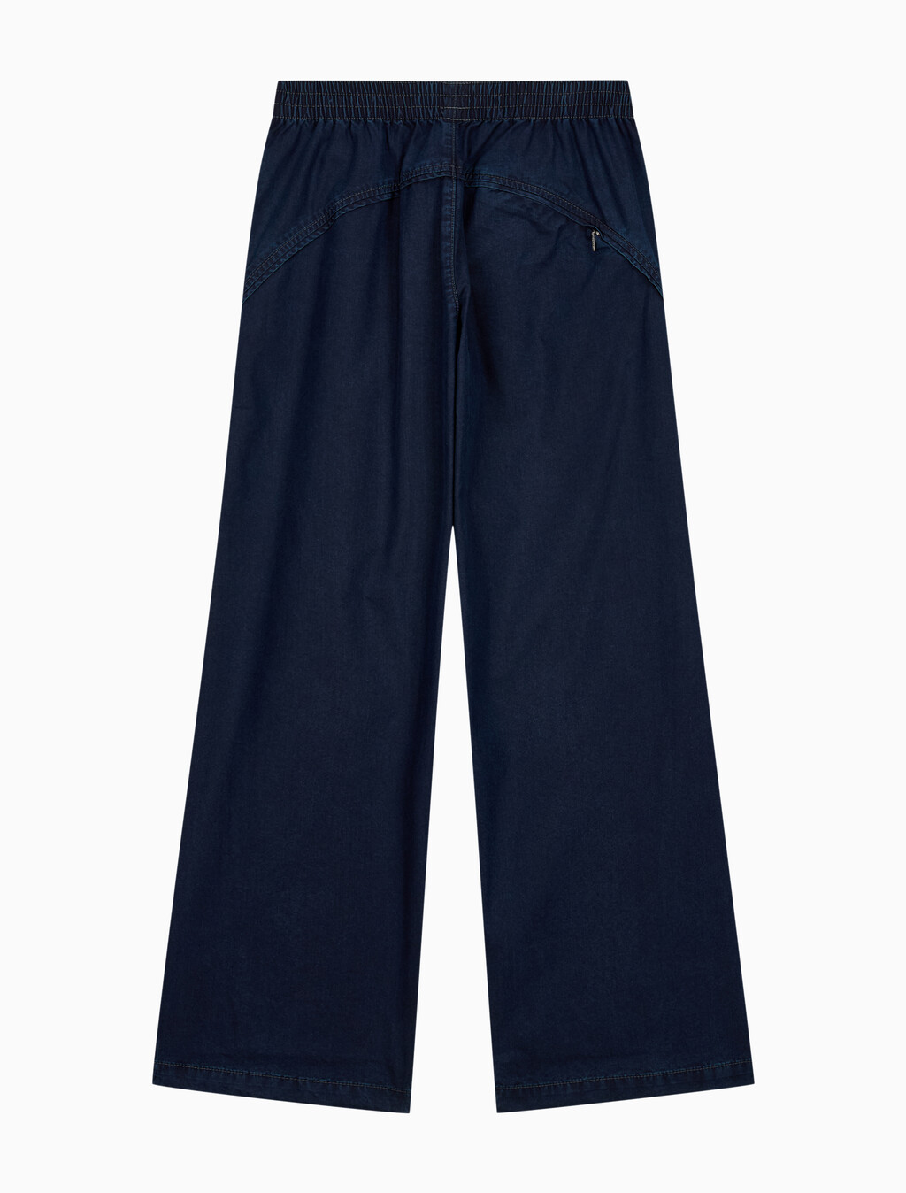 Buy 여성 데님 나일론 패러슈트 팬츠 in color Dark Blue