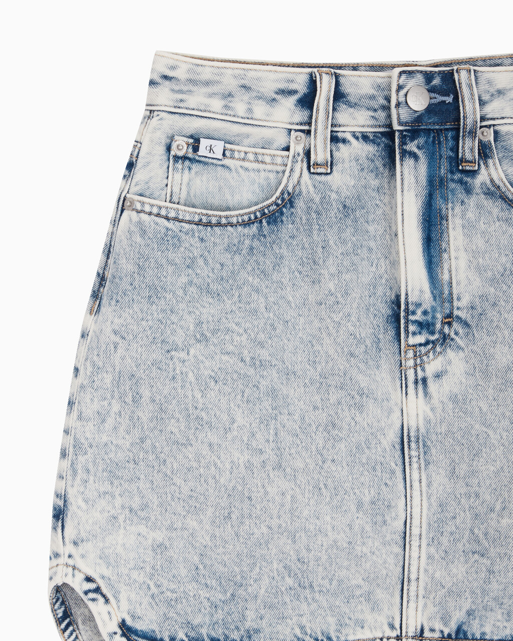 Buy 여성 A라인 데님 미니 스커트 in color 028A CHALKY BLU