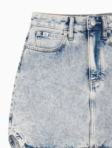 Buy 여성 A라인 데님 미니 스커트 in color CHALKY BLUE