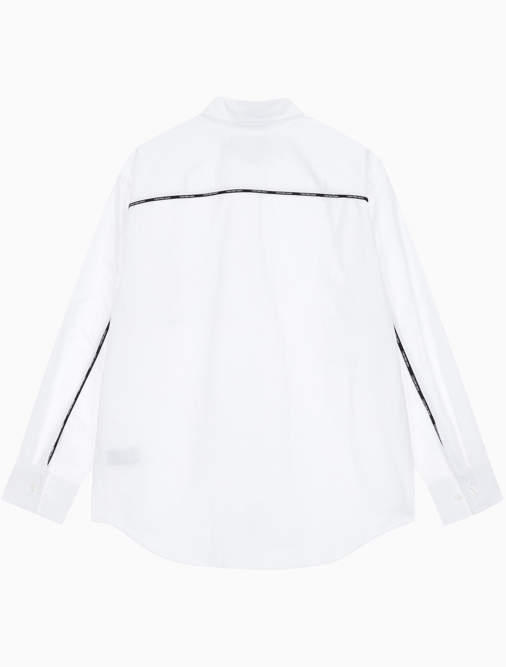 Buy 남성 릴렉스핏 파이핑 로고 옥스포드 셔츠 in color BRIGHT WHITE