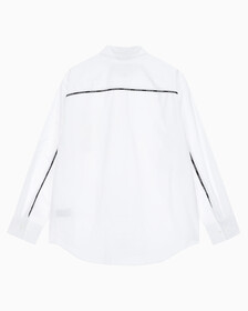 Buy 남성 릴렉스핏 파이핑 로고 옥스포드 셔츠 in color BRIGHT WHITE
