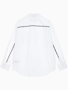 Buy 남성 릴렉스핏 파이핑 로고 옥스포드 셔츠 in color BRIGHT WHITE