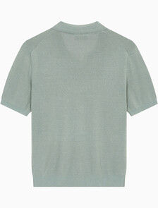 Buy 남성 CK 로고 폴로 반팔 스웨터 in color KHAKI GREY