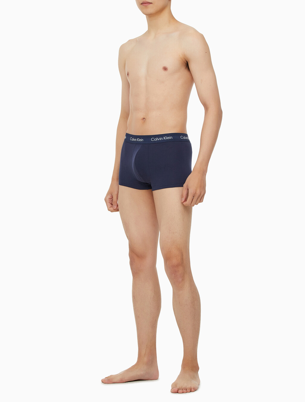 Buy 남성 코튼 스트레치 로우 라이즈 드로즈 5PK in color BLACK/CHARCOAL/NAVY/SKY BLUE/BLACK