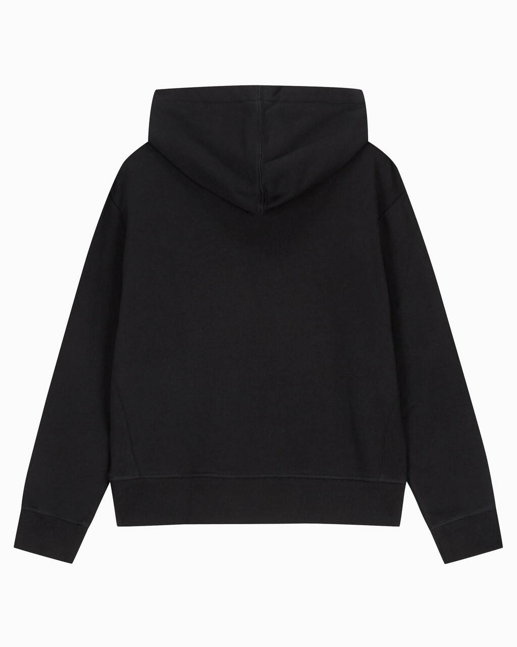 Buy 여성 릴렉스핏 CK 스몰 로고 기모 후디 in color BLACK BEAUTY