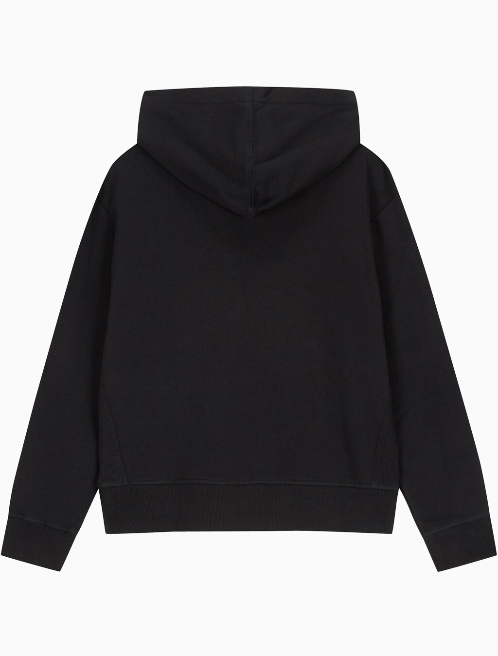 Buy 여성 릴렉스핏 CK 스몰 로고 기모 후디 in color BLACK BEAUTY