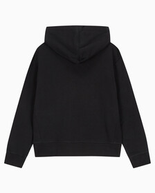 Buy 여성 릴렉스핏 CK 스몰 로고 기모 후디 in color BLACK BEAUTY