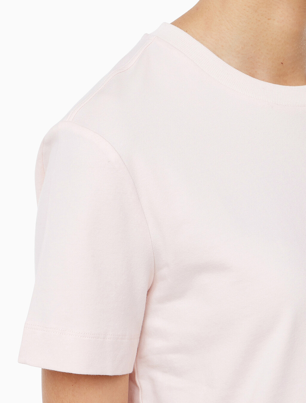 Buy 여성 레귤러핏 스몰 모노그램 로고 반팔 티셔츠 in color LIGHT PINK