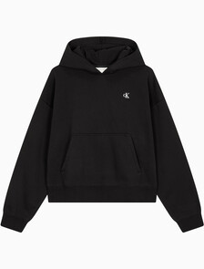 Buy 여성 아카이브 로고 플리스 후디 in color BLACK