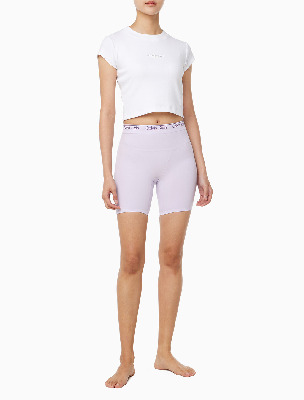 Buy 여성 아이콘 쉐입웨어 코튼 심리스 슬리머 in color LILAC QUARTZ