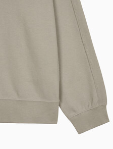 Buy 남성 더블 니트 로고 하프 집업 폴로 스웻셔츠 in color VINTAGE KHAKI