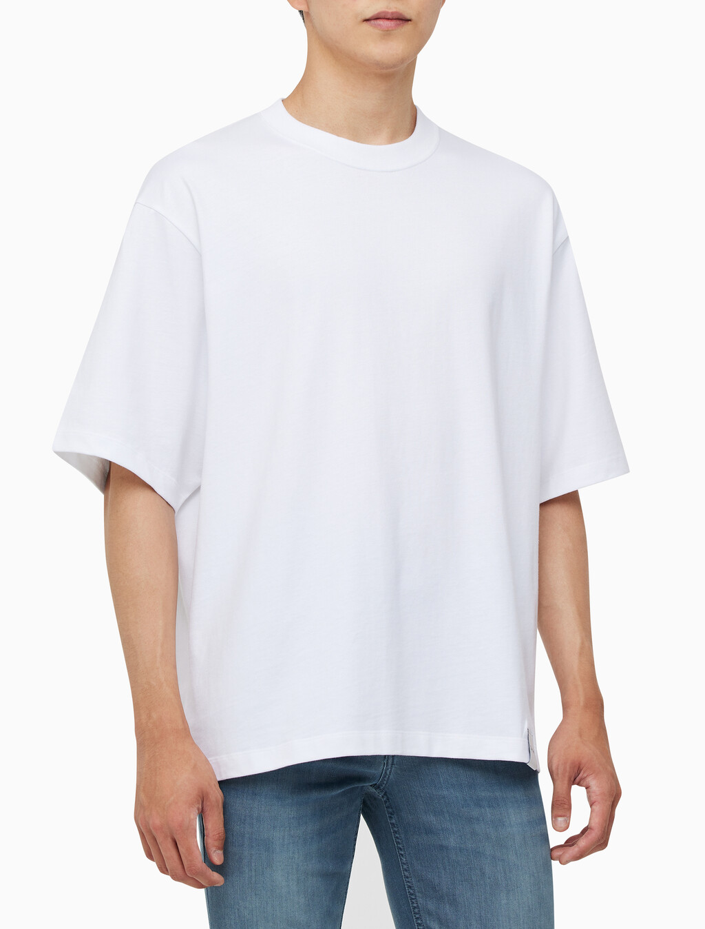 Buy 남성 숏슬리브 컴팩트 저지 티 in color BRILLIANT WHITE